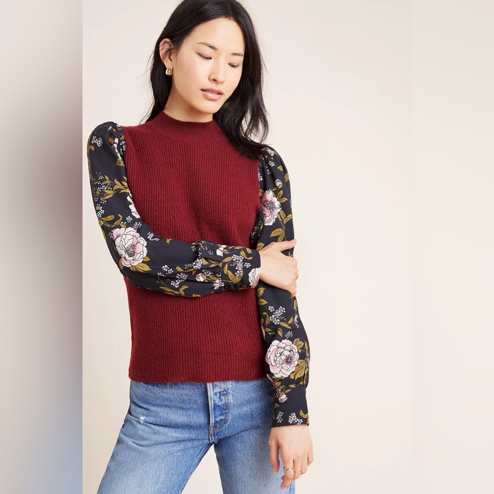 Anthropologie Nathalie mock neck sweater